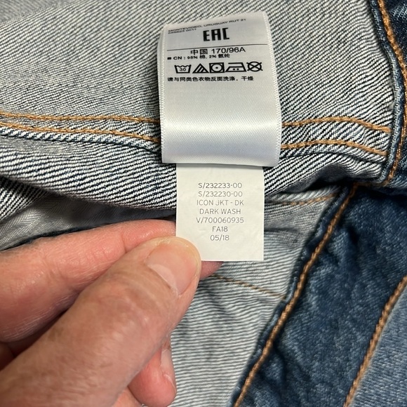 GAP Denim Jacket Dark Wash Size M - Picture 5 of 8